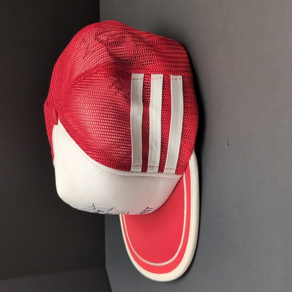 VTG,Webb's Lanes Mount Forest Red/White 3 Stripe Snapback Trucker Hat. - Picture 6 of 13